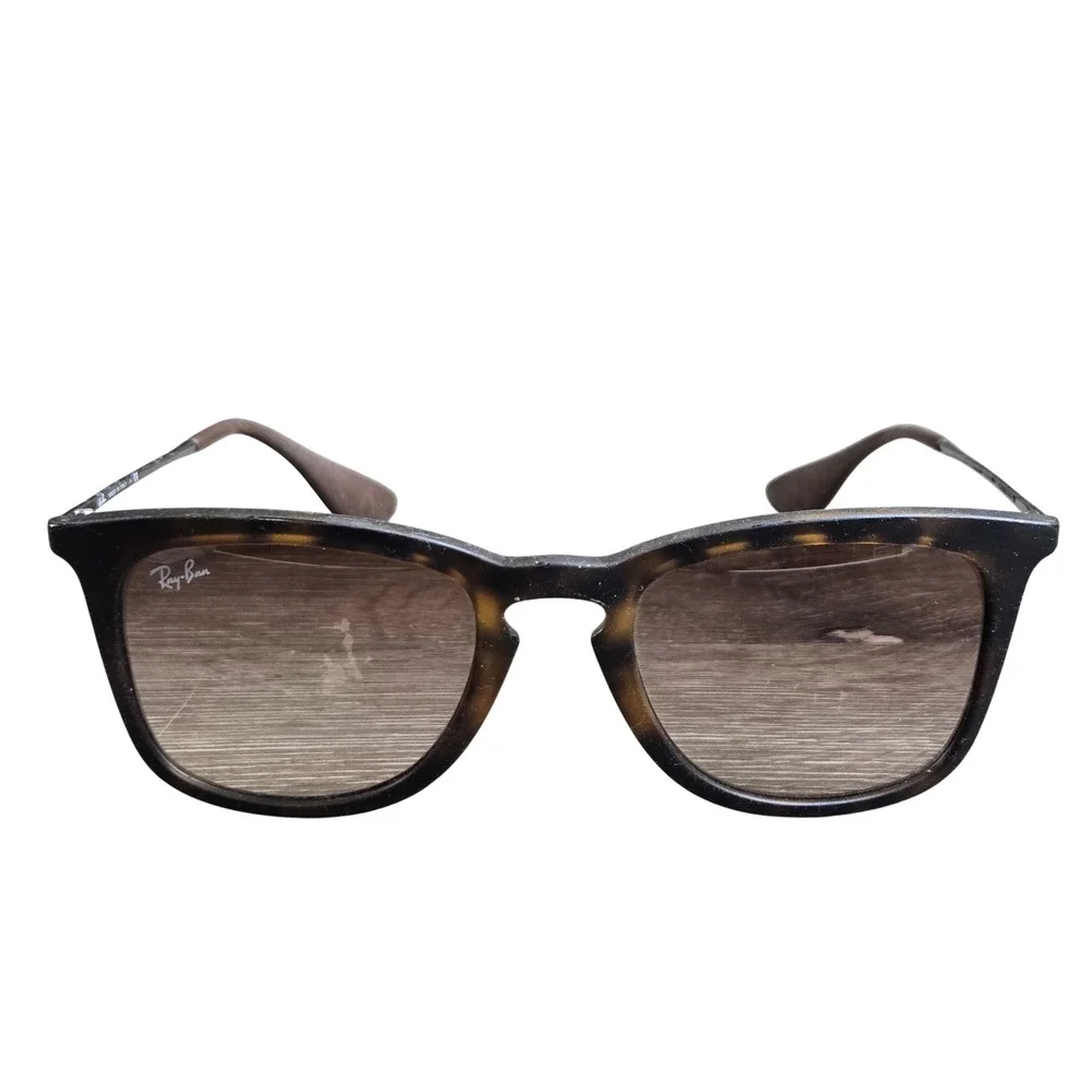 Ray-Ban RB4221 Sunglasses Unisex 50mm Tortoise Brown Gradient Square Matte Italy